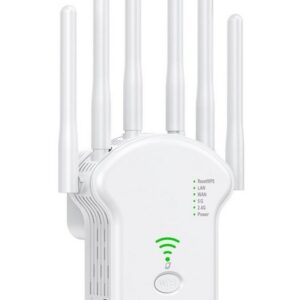 Dekorative WLAN Repeater Verstärker 1200Mbit/s 2,4GHz+5GHz 6 Antenne WLAN-Repeater, Erweiterte WLAN-Reichweite,Mehrere Geräte können angeschlossen werden