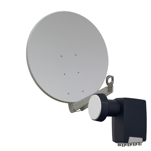 Gibertini OP 85 SE - Alu-Antenne - weiß - 8 Teilnehmer mit Octo-LNB