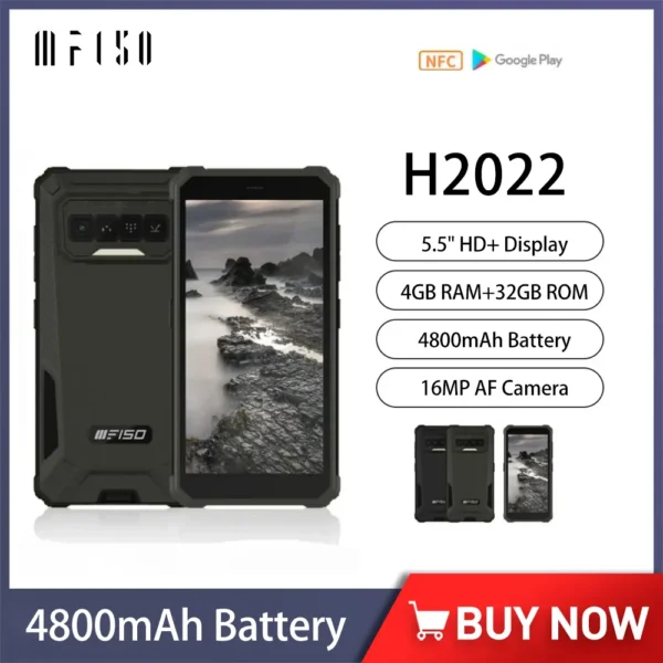 IIIF150 H2022 Rugged Smartphones 5.5" HD+ 4GB+32GB Mobile Phone 4800mAh 13MP Cellphone Android 11 Waterproof 4G LTE Cheap phones