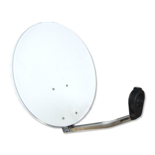 Koscom ALU Satspiegel 37,5 x 40cm, SAT-Antenne (Masthalterung Stahl verzinkt, Feedhalter 40mm Hartplastik)