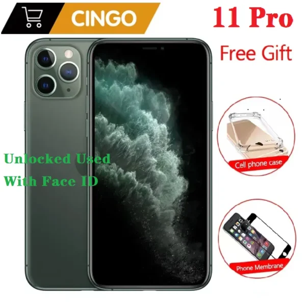 Original unlocked iPhone11 Pro 64GB/256GB single card 12MP camera 5.8 inch screen IOS smartphone LTE iphone11pro phone