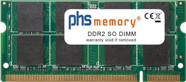 PHS-memory 2GB RAM Speicher für Lenovo IdeaPad Y330 DDR2 SO DIMM 667MHz PC2-5300S (SP121582)