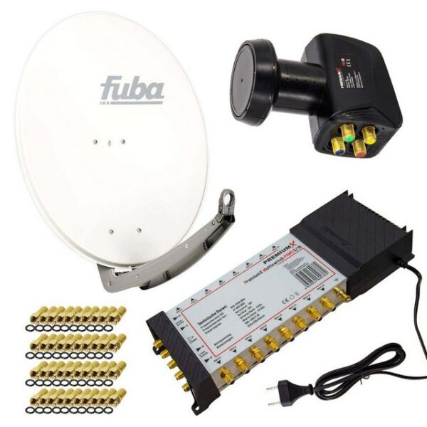 PremiumX SAT Anlage Fuba DAA 780 W Antenne 5/16 Multischalter LNB F-Stecker SAT-Antenne