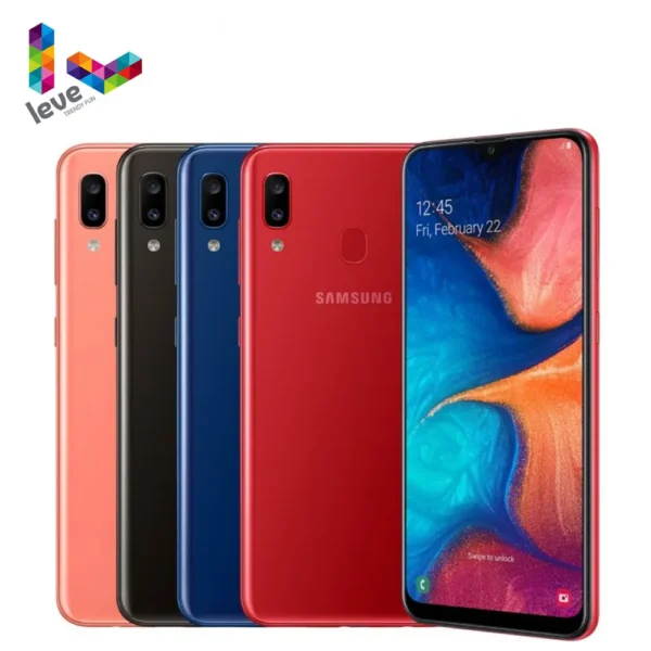 Samsung Galaxy A20 A205U A205F/DS 1SIM&2SIM Unlocked Mobile Phone 6.4" 3GB RAM Octa Core 2Cameras 13MP 4G LTE Android Smartphone