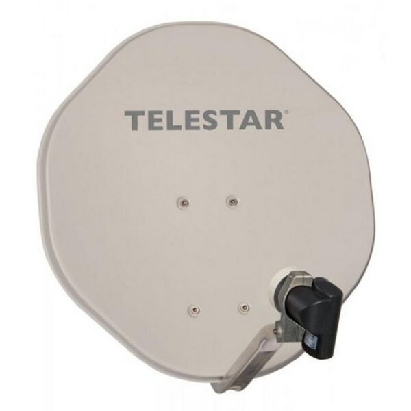 TELESTAR ALURAPID 45 cm Aluminium Sat-Schüssel mit SKYSINGLE HC LNB beige SAT-Antenne