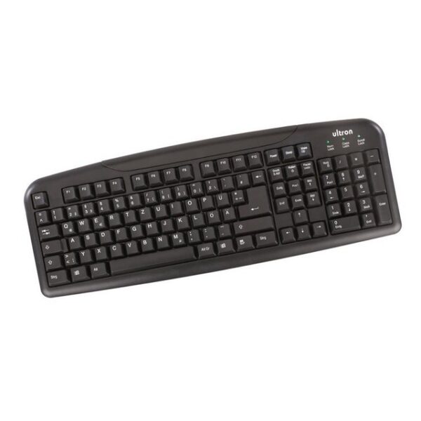 Ultron UMT-400 Basic II PC-Tastatur (mit USB Anschluss, QWERTZ, Schwarz)