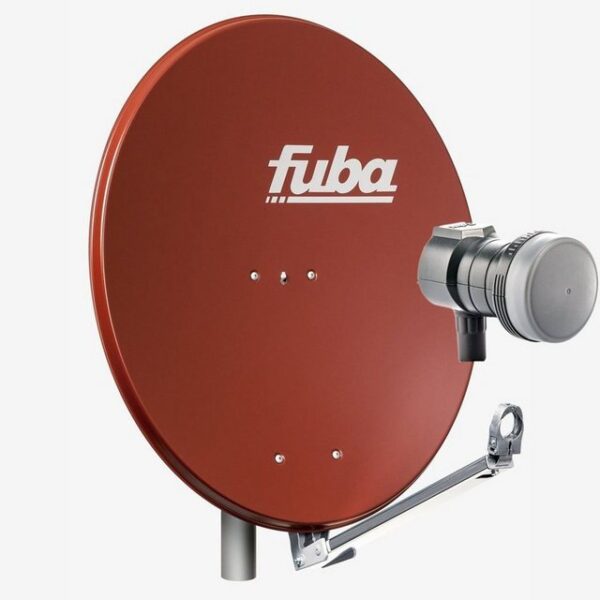 fuba DAL 801 R SAT-Anlage Rot Fuba Single LNB DEK 117 1 Teilnehmer HDTV 4K SAT-Antenne