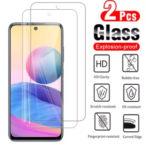 2pcs Tempered Glass For Xiaomi Redmi Note 10 5G HD Screen Protector For xiomi redmi note 10 5g 10pro Clear Protection Film Glass