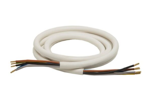 3m Herdanschlussleitung H05VV-F 5G 2,5 mm² weiß Elektro-Kabel, (300 cm)