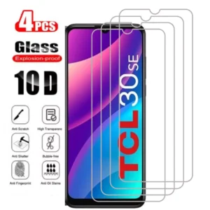 4PCS PCS Tempered Glass For TCL 30 E SE V XE 5G 30 Plus 305 306 Protective Glass Screen Protector For TCL 30 20 5G SE Phone Film