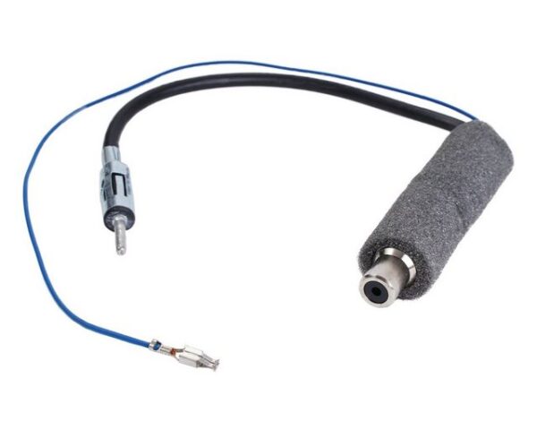 AIV Antennen-Adapter Phantomeinspeisung DIN Audio- & Video-Kabel, DIN, DIN-Stecker, für Auto-Radio mit DIN Antennen-Anschluss, DIN 150 Ohm