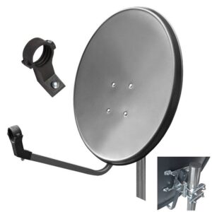 ARLI Sat Anlage SAT-Antenne (60,00 cm, Stahl, Feedarm l vielseitig einsetzbar)