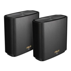 Asus ZenWiFi XT9 WLAN-Router, AX7800, 2er Set, Schwarz, Whole-Home Tri-Band Mesh WiFi 6 System, 2.5G Port, Abdeckung bis 530qm