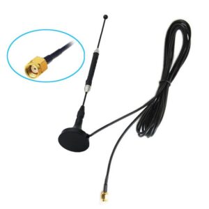 Bolwins H39 WLAN Antenne 4G LTE RP-SMA WiFi Antenne Funkantenne Magnetfuß 12db Computer-Kabel