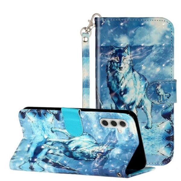 CLM-Tech Handytasche Hülle für Samsung Galaxy A34 5G Tasche aus Kunstleder Klapphülle Etui (1x Samsung Galaxy A34 5G Wallet Case Cover Handyhülle), Standfunktion, Kartenfächer, Magnetverschluss