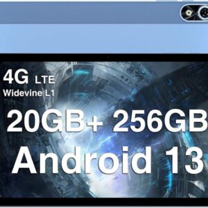 DOOGEE T10 Plus 20GB RAM (1TB TF) Tablet (10.5", 256 GB, Android 13, 4G LTE, 2K 1920*1200 Octa-Core,8250mAh Akku,13MP+8MP Kamera,GPS/mit Hülle 2023)