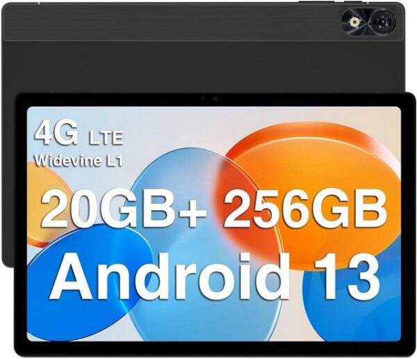 DOOGEE T10 Plus Tablet,20GB RAM (1TB TF) Tablet (10.5", 256 GB, Android 13, 4G LTE, mit Octa-Core 13MP+8MPKamera,/5G WiFi/Widevine L1/mit Hülle 2023)