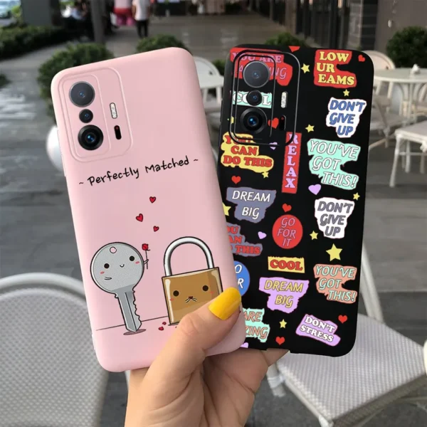 Für Xiaomi 11 T 5G Fall Drachen Kind Cartoon Zurück Fälle Auf Fundas Xiomi 11 T MI 11 T 11 T Mi 11 t