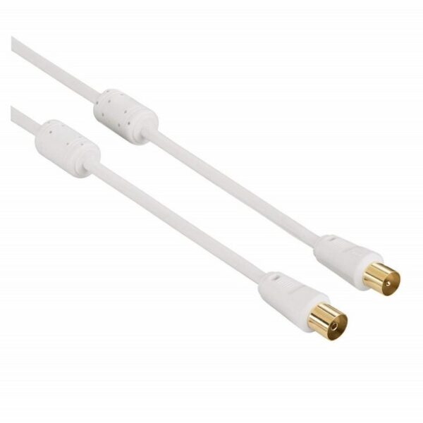 Hama 7,5m Antennen-Kabel 100db Koaxial-Kabel Video-Kabel, Koaxial, Koaxial (750 cm), Koax-Kabel für Full HD TV 4K UHD, 100 db 3x geschirmt, vergoldet, 7,5m