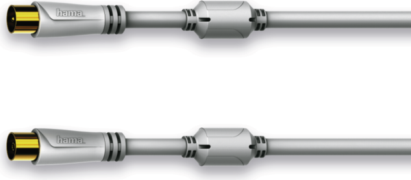 Hama Antennen-Kabel, Koax-Stecker - Koax-Kupplung, vergoldet, 7,5 m, 100 dB (00179290)