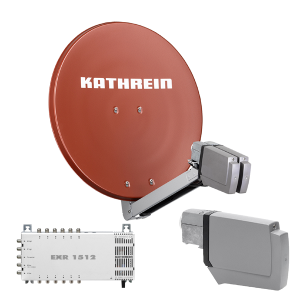 Kathrein CAS 80 Sat-Antenne Rotbraun (ro) multifeedfähig - 12 Teilnehmer