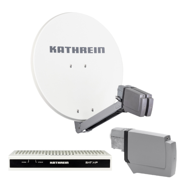 Kathrein CAS 80 Sat-Antenne weiß (we) - 8 Teilnehmer über SAT-IP