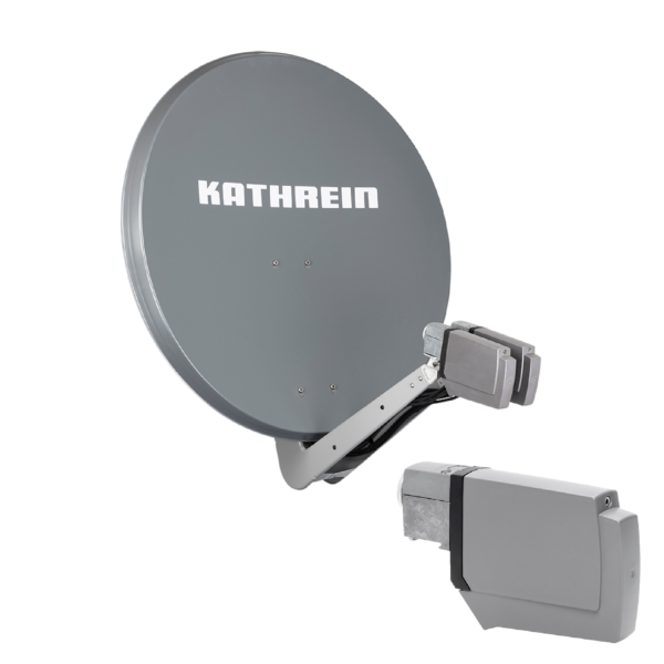 Kathrein CAS 90 gr Sat-Antenne multifeedfähig graphit (grau) - 4 Teilnehmer