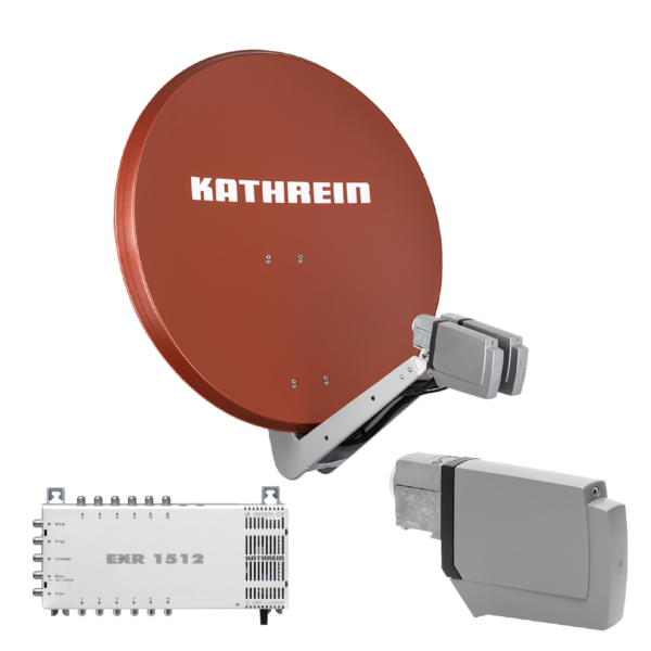 Kathrein CAS 90 ro Sat-Antenne multifeedfähig rotbraun - 12 Teilnehmer