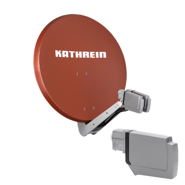 Kathrein CAS 90 ro Sat-Antenne multifeedfähig rotbraun - 4 Teilnehmer