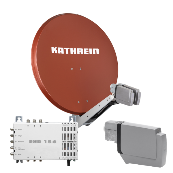 Kathrein CAS 90 ro Sat-Antenne multifeedfähig rotbraun - 6 Teilnehmer