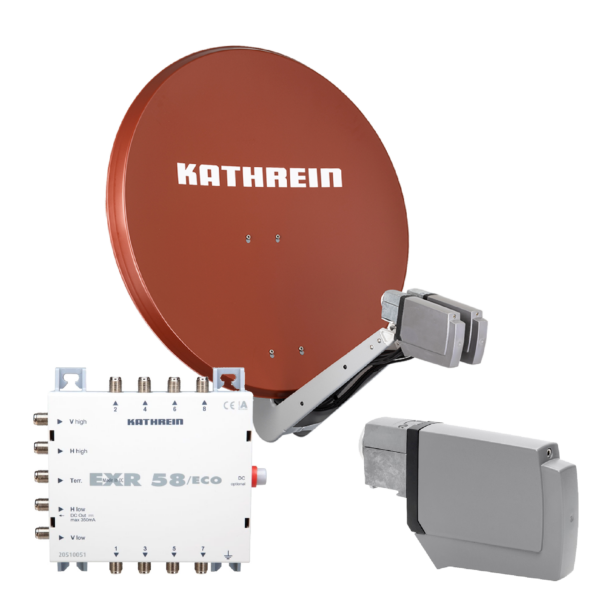 Kathrein CAS 90 ro Sat-Antenne multifeedfähig rotbraun - 8 Teilnehmer