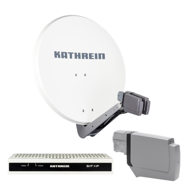 Kathrein CAS 90 ws Sat-Antenne multifeedfähig weiss - 8 Teilnehmer mit SAT-IP