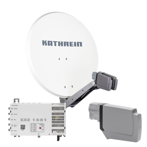 Kathrein CAS 90 ws Sat-Antenne multifeedfähig weiss - 8 Teilnehmer über Unicable