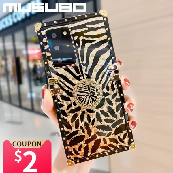 Musubo Leopard Fall Für Samsung Galaxy S22 Plus S21 FE S20 Ultra Fundas A13 5G A52 A32 A72 A71 a51