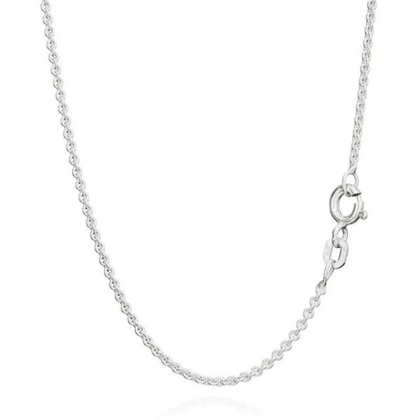 NKlaus Silberkette 38cm Ankerkette 925 Sterling Silber Kette Rund Massiv Collier 3,5g 2,0