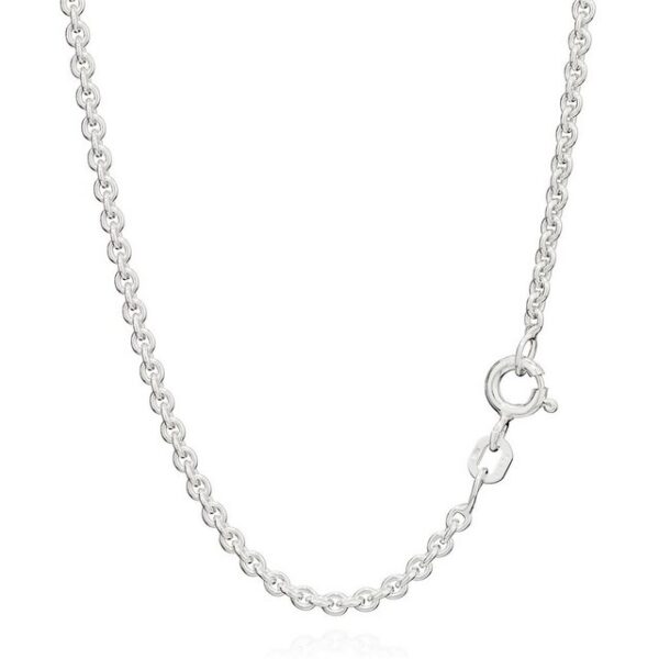 NKlaus Silberkette 42cm Ankerkette 925 Sterling Silber Kette Rund Massiv Collier 5,5g 2,4