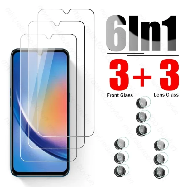 Samung A34 5G Glass Camera Lens Protective Glass For Samsung Galaxy A34 5G A 34 34A 2023 6.6" Screen Protectors Film Guard Cover