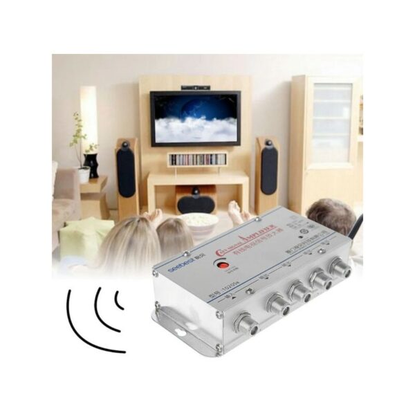 Tv video signal splitter verstärker antenne signal in-out 1 bis 4 catv