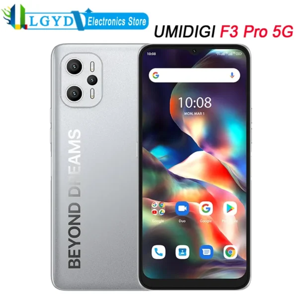 UMIDIGI F3 Pro 5G Smartphone Global Version 8GB+256GB ROM 6.6'' Android 13 Dimensity 700 5G Octa Core NFC 48MP Camera Face ID