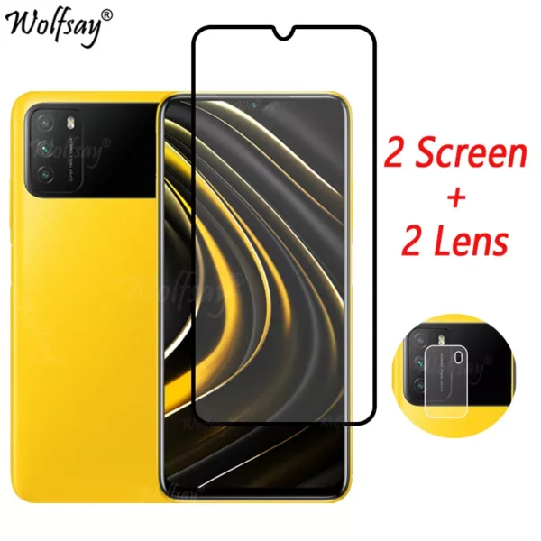 Volle Abdeckung Gehärtetem Glas Für Xiaomi Poco M3 Screen Protector Poco X3 X4 M3 M4 Pro 5G Kamera