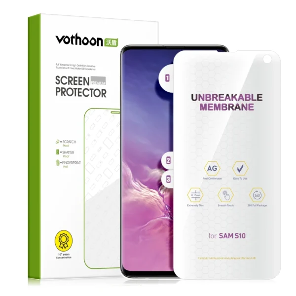 Vothoon Displayschutzfolie für Samsung Galaxy S22 Ultra S21 5G S20 10 Plus S10e Full Coverage