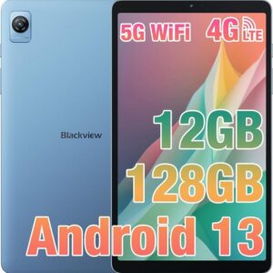 blackview Tablet (8,68", 128 GB, Android 13, 4G LTE+5G, Tablet 4G LTE 5G(1TB TF) 6050mAh, 5MP+8MP, Telefonanruf Funktionalität)