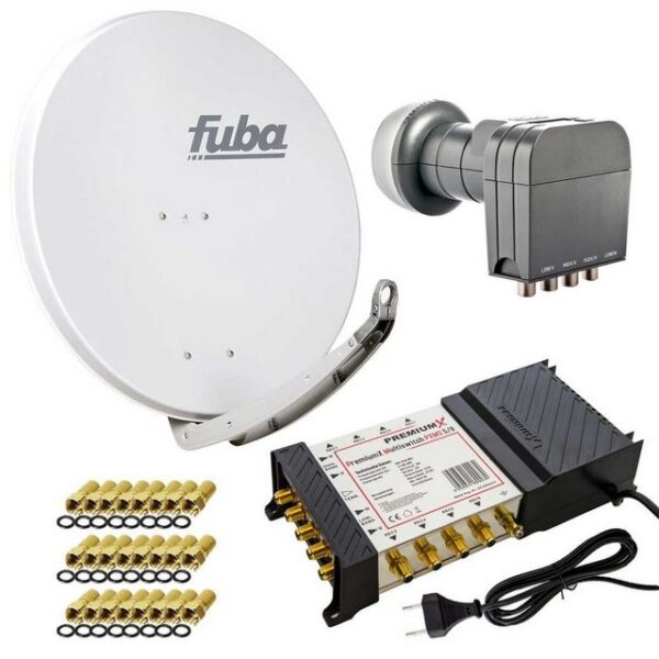 fuba Fuba DAA 850 G Sat Anlage Alu Quattro LNB 5/8 Multiswitch F-Stecker SAT-Antenne