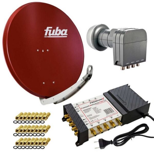 fuba Fuba DAA 850 R Sat Anlage Alu Quattro LNB 5/8 Multiswitch F-Stecker SAT-Antenne