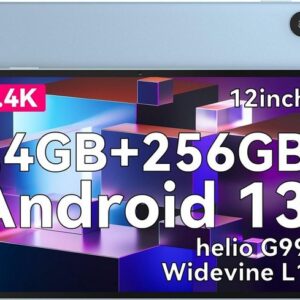 �Blackview Tab18 Top Gaming,24GB RAM (1TB TF), 2.4K Display, Helio G99 Octa-Core Tablet (12", 256 GB, andriod 13, 4G LTE, mit 8800mAh 33W16MP+8MP Dual SIM Tablet PC 5G WiFi/GMS/GPS/Widevine L1)