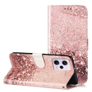 CLM-Tech Handytasche Hülle für Xiaomi Redmi Note 12 Pro 5G Tasche aus Kunstleder Klapphülle (rosegold, Xiaomi Redmi Note 12 Pro 5G Handyhülle Wallet Flip Case Cover Etui), Standfunktion, Kartenfächer, Magnetverschluss