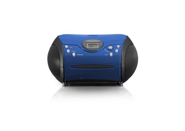 Lenco SCD-24 blau Radiorekorder CD-Player Boombox Stereoanlage tragbar Antenne Radio