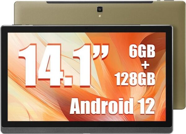 MESWAO �MES-B1 Tablet (14,1", 128 GB, Android 12, 2,4G+5G, Tablet IPS HD Großes Display, Bluetooth,10000mAh Akku für Unterhaltung)