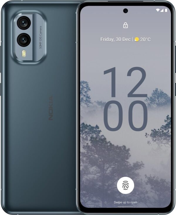 Nokia X30 5G - 5G Smartphone - Dual-SIM - RAM 6GB / Interner Speicher 128GB - OLED-Display - 16,30cm (6,43) - 2400 x 1080 Pixel (90 Hz) - 2 x Rückkamera 50 MP, 13 MP - front camera 16 MP - Cloudy Blue (VMA751X9FI1AL0)