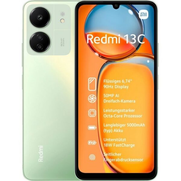 Xiaomi Redmi 13C 256 GB / 8 GB - Smartphone - clover green Smartphone (6,7 Zoll, 256 GB Speicherplatz)